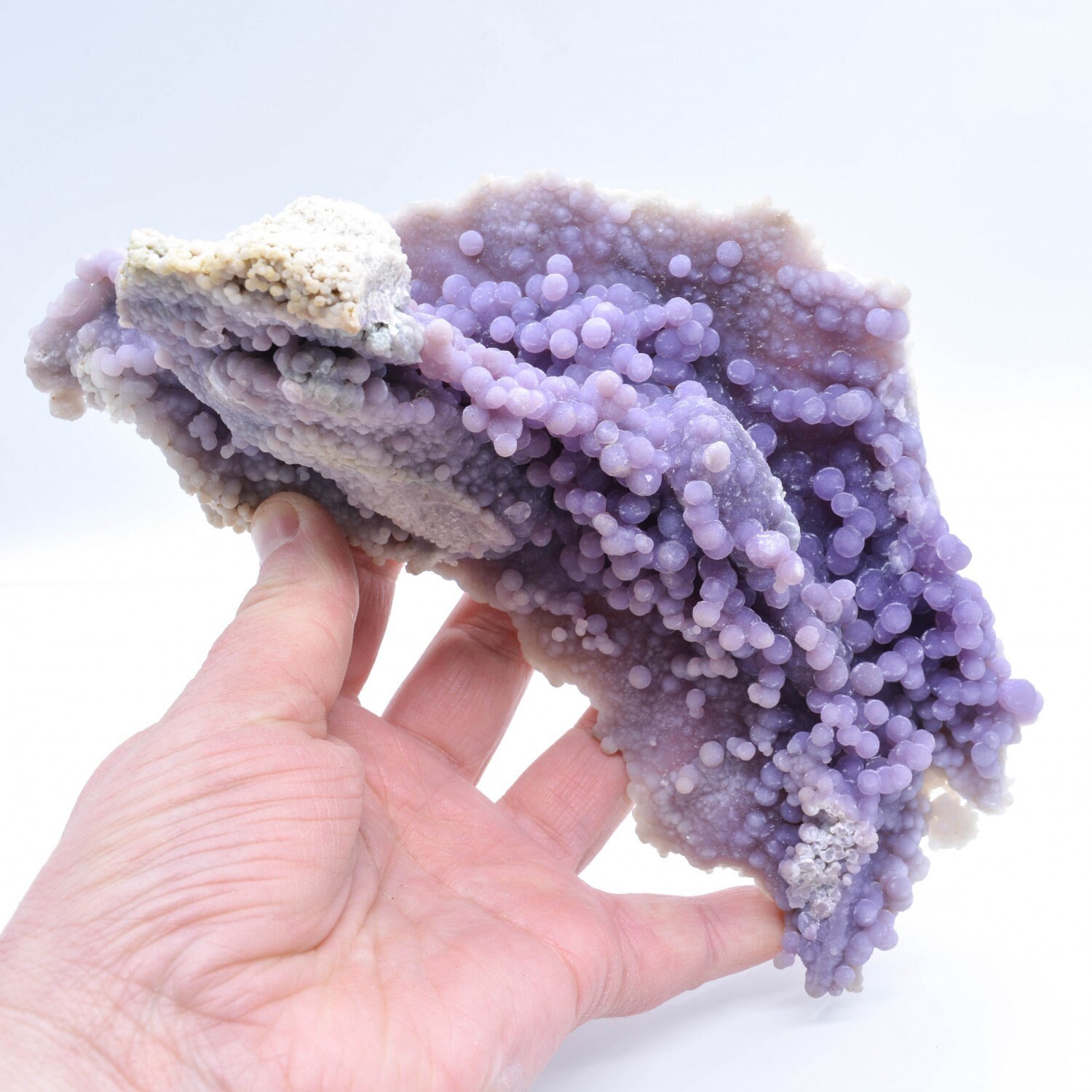 Calcédoine Grappe - Améthyste Botryoïdale Mamuju, Île Célèbes, Indonésie