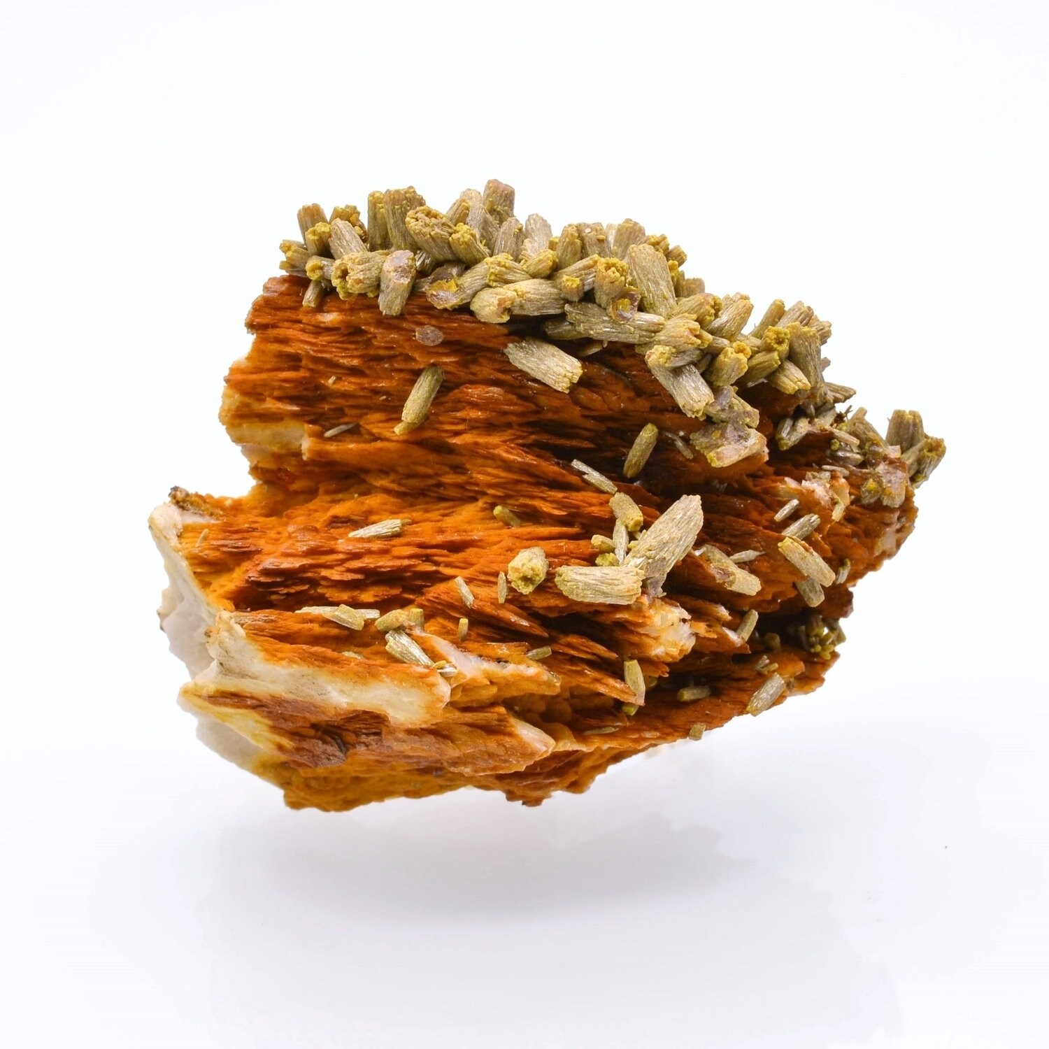 Pyromorphite sur Barytine - Mine Des Farges, Ussel, Corrèze, France