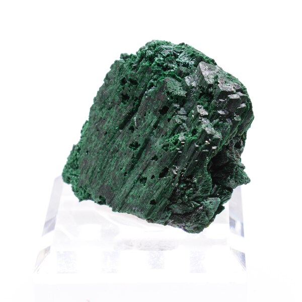 Azurite pseudomorphosed into malachite - Touissit, Morocco - Collectible minerals