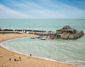 Sea Side Photography, Fine Art Print, Wall Art, Wall Decor, English Seaside, Broadstairs beach, Sea side Print