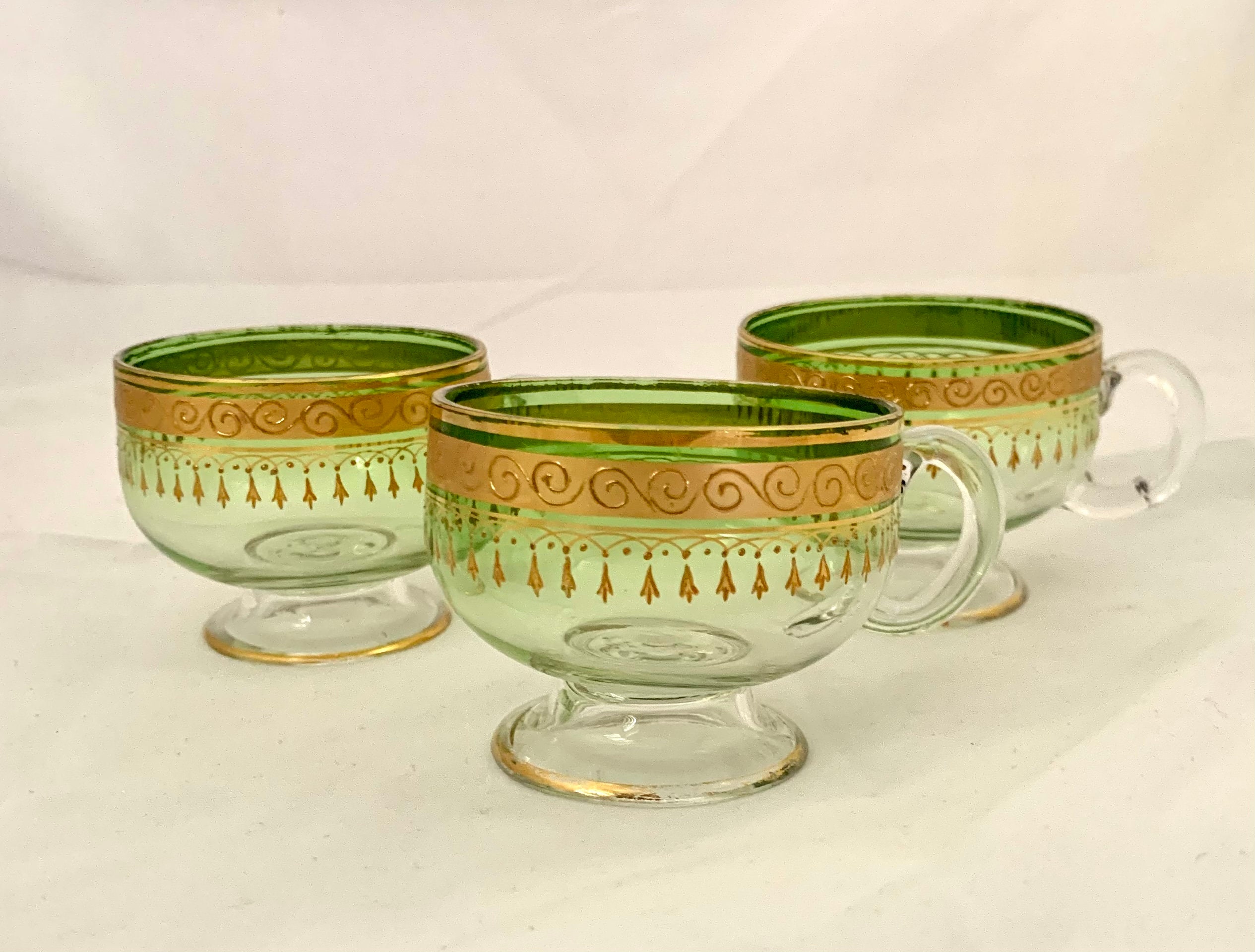 Rare Antique Moser Cranberry Glass Tea Cup & Saucer, Hand Painted Port –  Antiques & Uncommon Treasure