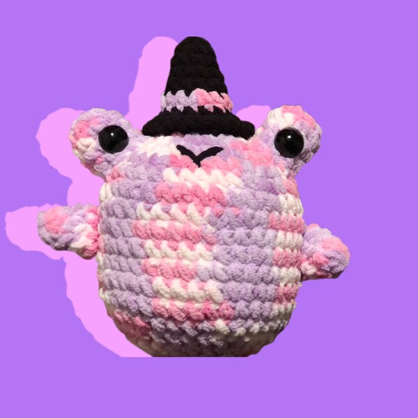 Crochet frog, crochet amigurumi, Halloween decorations , handmade Halloween decor , Halloween plush toy , Halloween stuffed animals ,