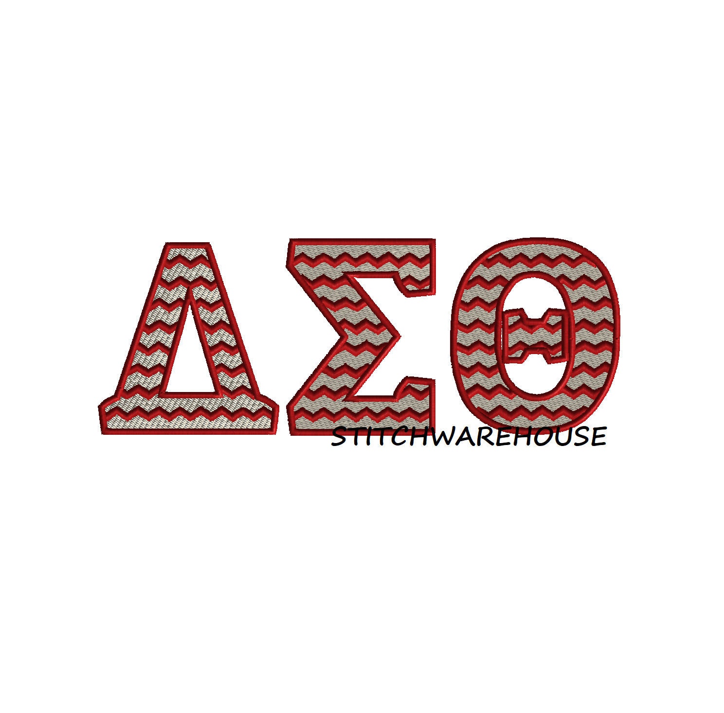Delta Sigma Theta Sorority LG Greek Letters Machine Embroidery Etsy