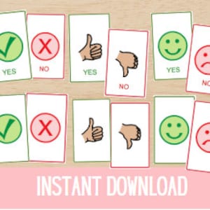 OUI/NON Image Communication Visuels Cartes Flash