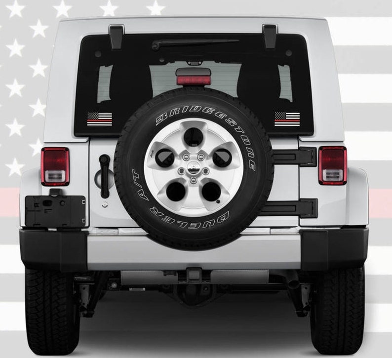 Set Emblemi Metallici Bandiera Thin Red Line 6x1 Pollice + Tappo Valvola – Riley Express - Foto 2