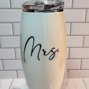 Gobelet, Mr et Mme 25 oz baril avec couvercle et paille, cadeau personnalisé pour les mariées