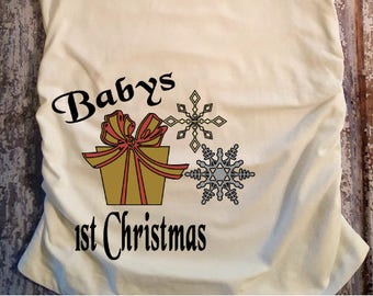 Baby's First Christmas, Maternity Shirt, Pregnancy Reveal Maternity Shirt, Pregnancy Shirt, Baby Shower Gift,Mom Gift, Mom to Be