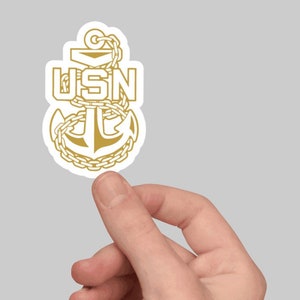 Vinyl Sticker, Laptop Sticker, Military Sticker, Navy Chief Sticker, Decals