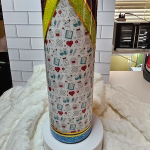 Becher, Krankenschwester Glitter Becher|Mediziner Glitter Becher|Glitter Becher|30 Unzen Skinny Glitter Becher|Krankenschwester Leben Becher|Geschenk|Medizinisches Zubehör