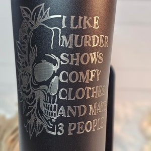 Laser Engraved Halloween Tumbler, Horror Movie Tumbler