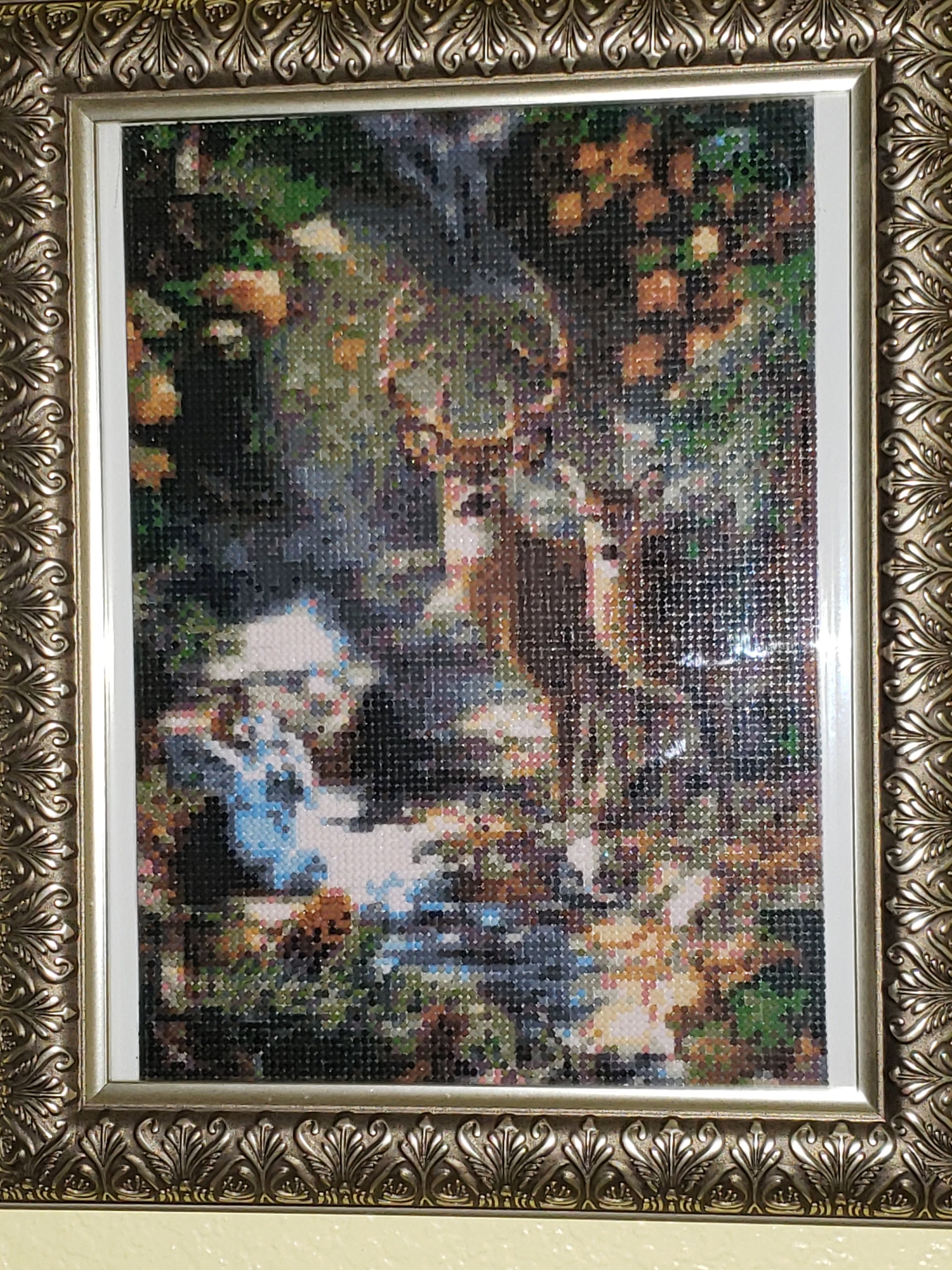 Framed 17x14 3D Diamond Art Deer Painting 