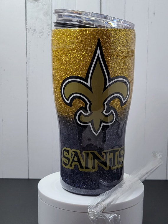 New Orleans Saints Glitter Tumbler, Glitter Tumbler, Saints