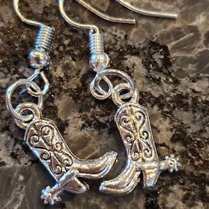 Jewelry, Cowboy Boot Earrings, Handmade