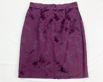 Vintage 1990s whimsigoth burgundy skirt