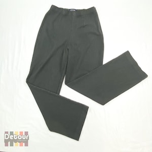 Vintage 1990s gray pants 90s  bottoms grey slacks business casual trousers womens clothing Denver Hayes 28&quot; waist comfortable