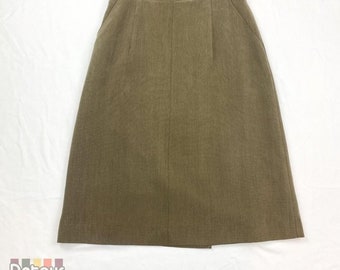 Vintage 1980s Brown Skirt Sz Med