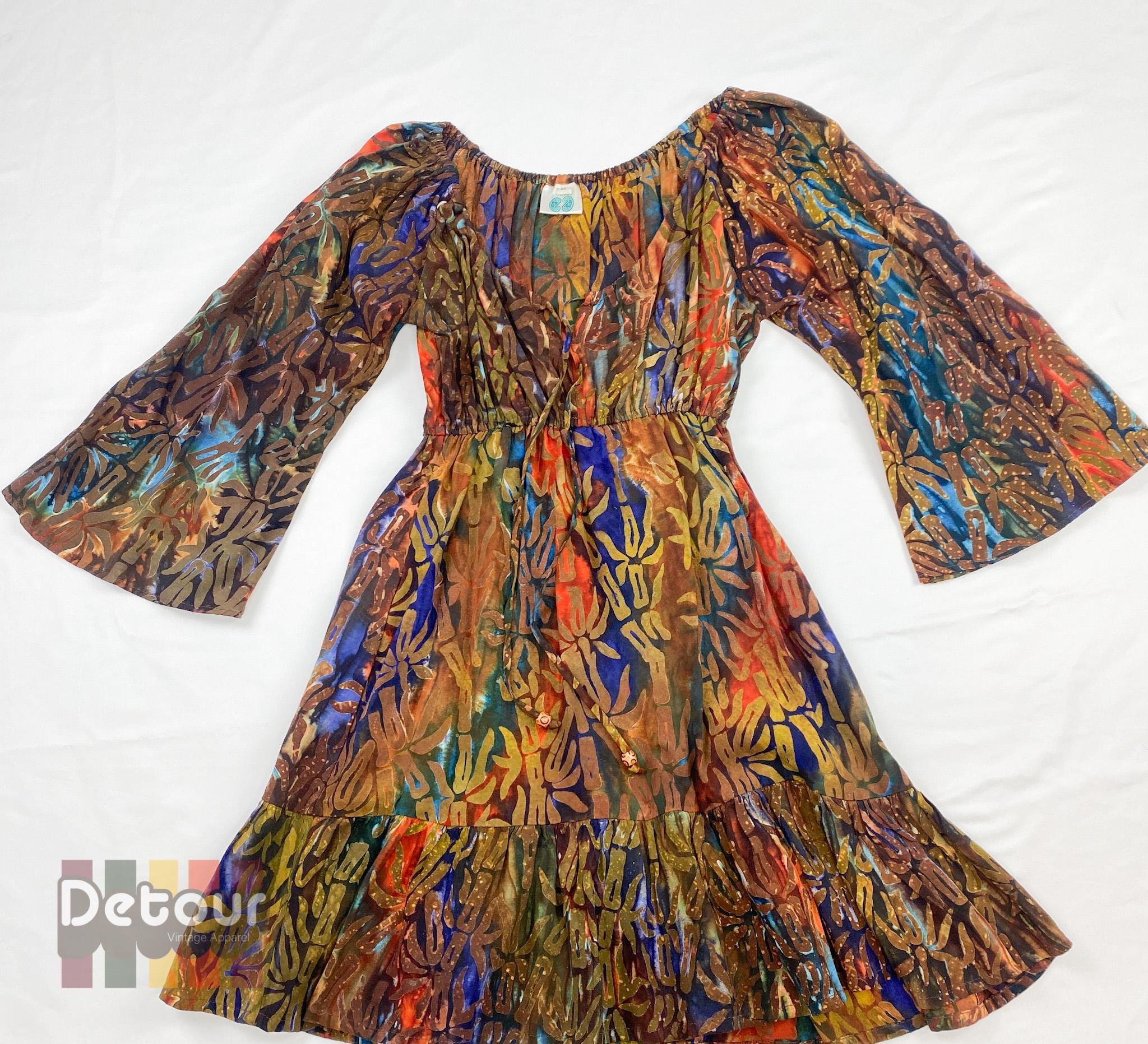 babydoll dress 90s fashion 90s Style Ruffled Square Neck Lined Floral Print Babydoll Dress XL