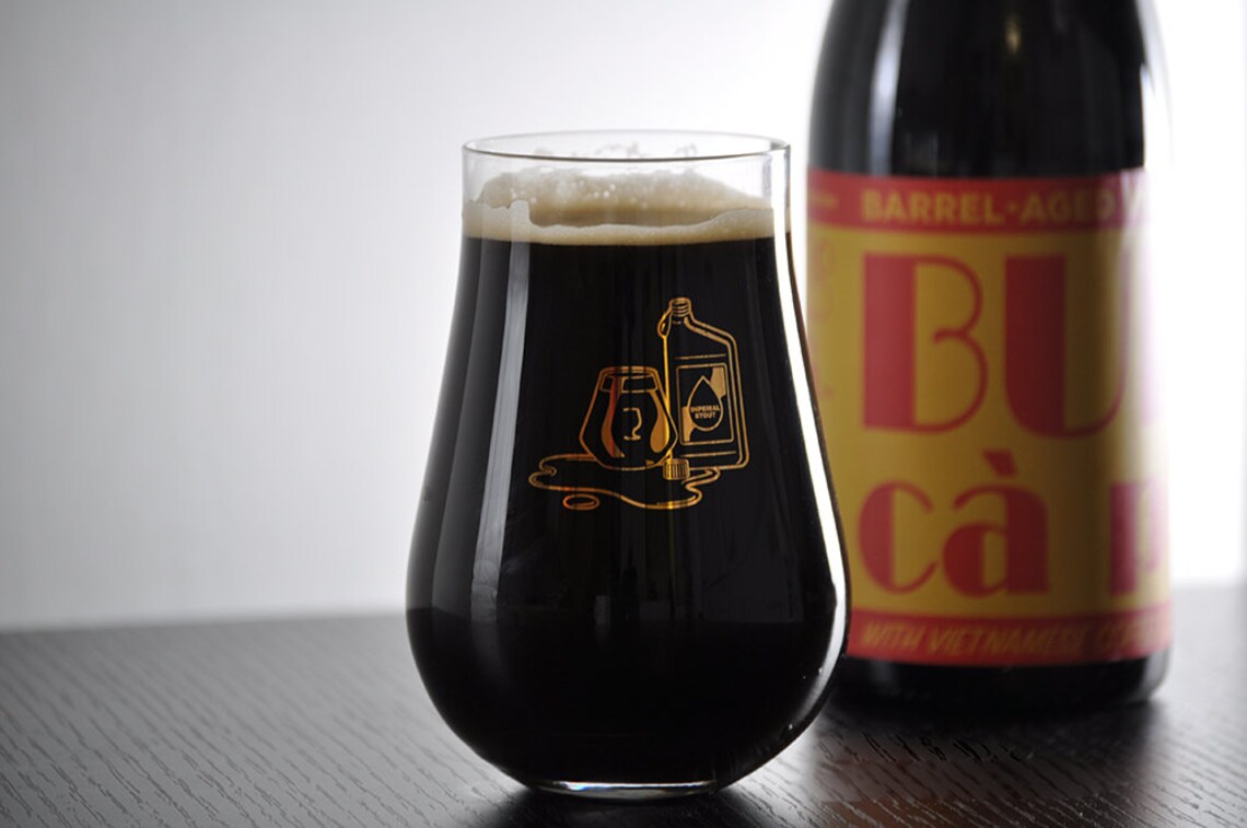 FREE Shipping Motor Oil Imperial Stout Glass Pastry Stout Etsy