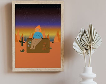 Take Me Away Poster Etsy