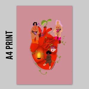 A4 Heart Print - Fill Your Heart With Good Things