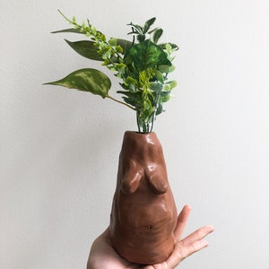 Boob Pot - Handmade Boob Pot - plant pot - body sculpted pot- booby pot