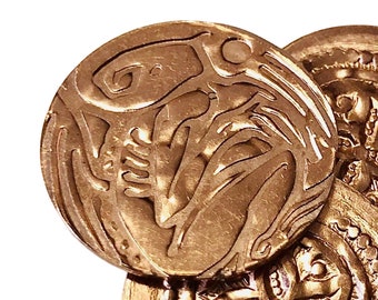Cthulhu's Copper R'lyeh Penny—3 Coin Set—Hand Hammered .999 bullion—H.P.Lovecraft—Eldritch Horror—Miskatonic University—Kraken—Octopus—Squid