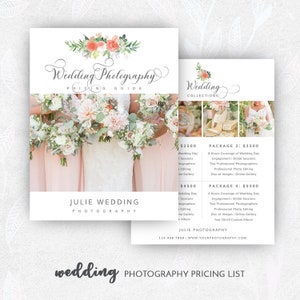 Wedding Photography Price List Template, Wedding Photography Pricing Template, Wedding Pricing Guide, Wedding Pricing Guide for Photographer
