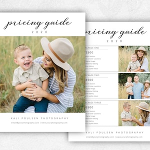 Photography Pricing Template, Photography Price List, Pricing Guide Template, Photography Price Sheet, Photography Template, Pricing Guide