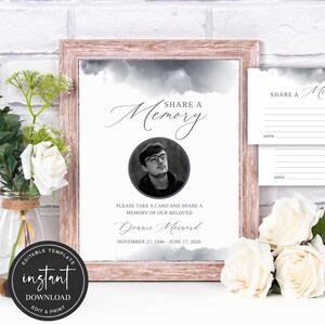 Funeral Compartir un signo de memoria, Funeral Compartir una tarjeta de memoria, Compartir un signo de funeral de memoria, Memoria funeraria, Foto Compartir un conjunto de memoria FDP001900