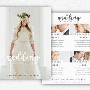 Wedding Photography Price List Template, Photography Price List Template, Wedding Photography Pricing Guide, Photographer Pricing Template