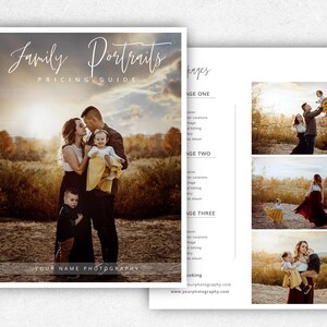 Family Photography Pricing Guide Template, Pricing Guide Template for Photographers, Pricing Guide Photography Template, Price List Template