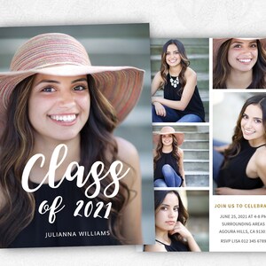Senior Graduation Announcement Template, Graduation Template for Photographers, Senior Card for Photographers, Graduation Announcement, PSD