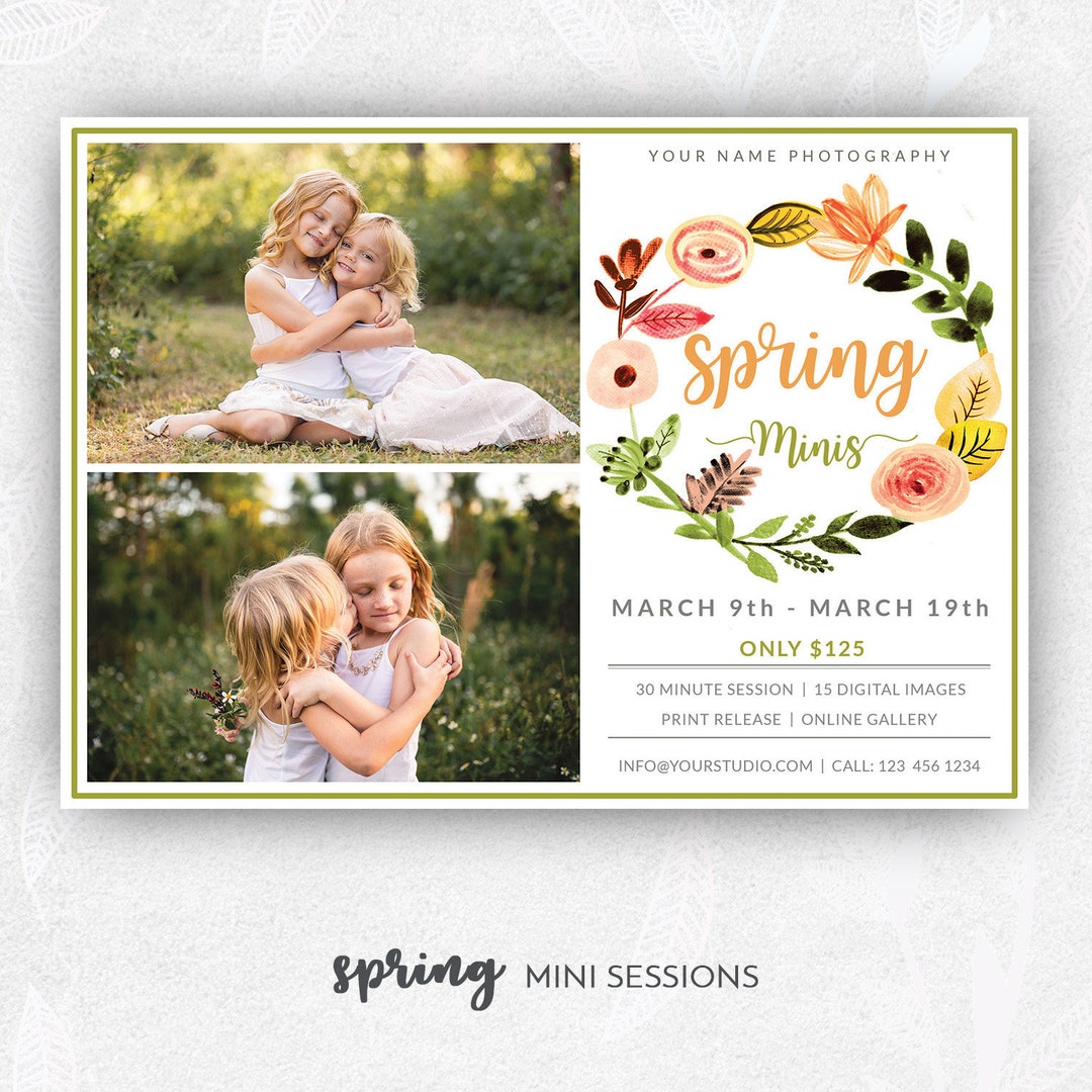 Spring Mini Session Template, Spring Mini Session, Photography ...