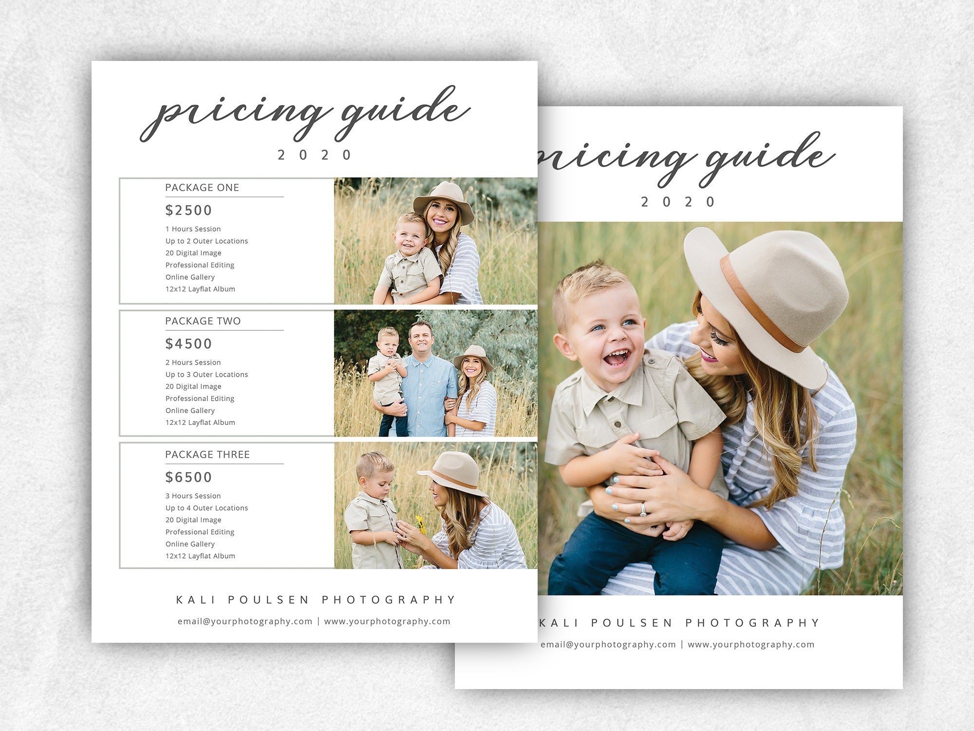 Photography Pricing Template, Photography Price List, Pricing Guide ...