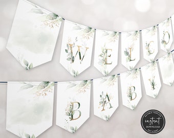 Striscione In Iuta "Oh Baby" Per Baby Shower – 12,7x17,8 Cm – Banner Regolabile Con Corda Da 3,5 M – Ecologico