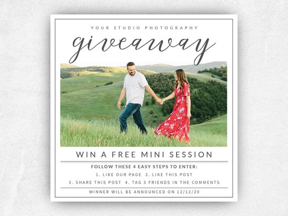 Free and customizable giveaway templates