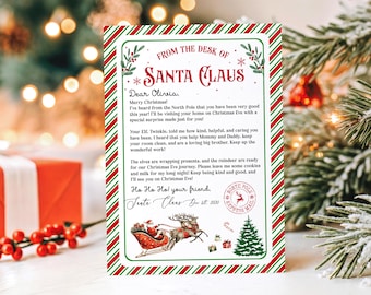 Editable Letter from Santa Template, Christmas Personalized Santa Claus, North Pole Mail for Kids, Father Christmas Letter, Santa Letter
