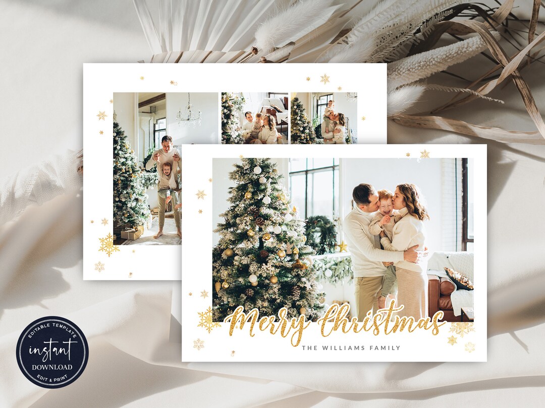 Christmas Card Template Printable Holiday Card Template Christmas