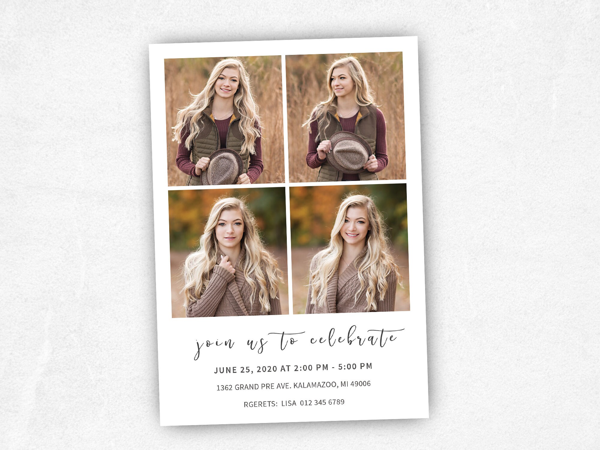 Senior Graduation Announcement Template Senior Graduation - Etsy