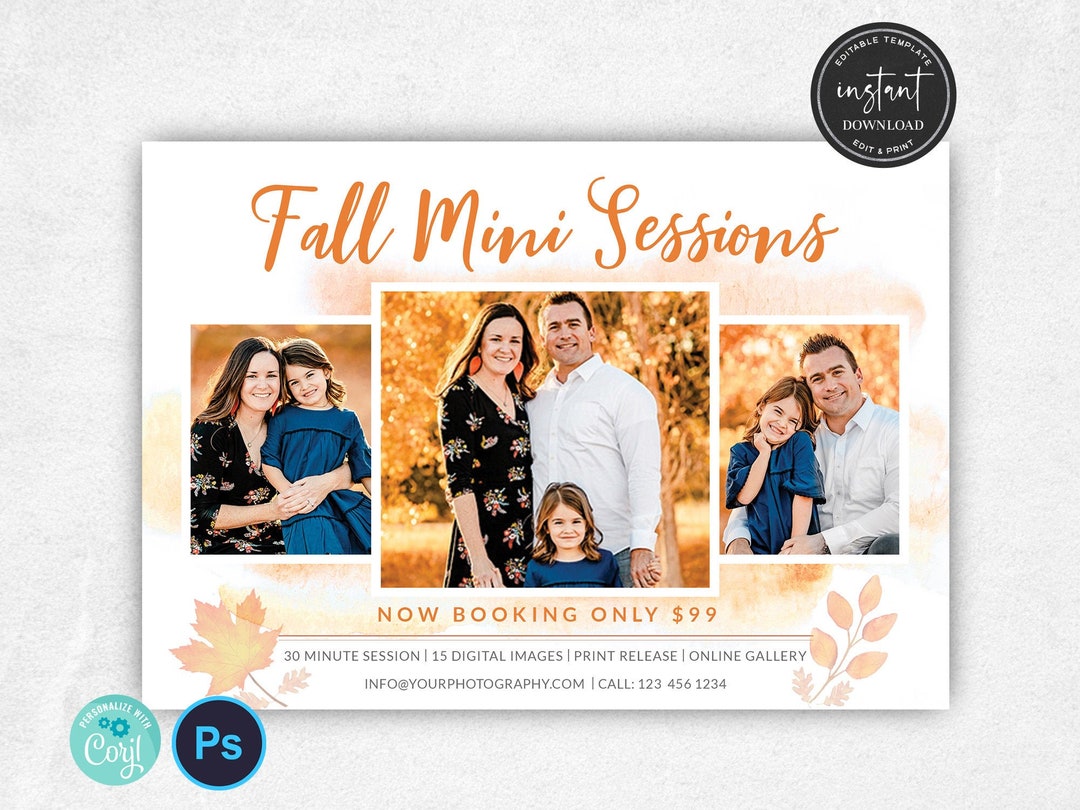 Fall Mini Session Template, Autumn Mini Sessions, Fall Mini Session ...