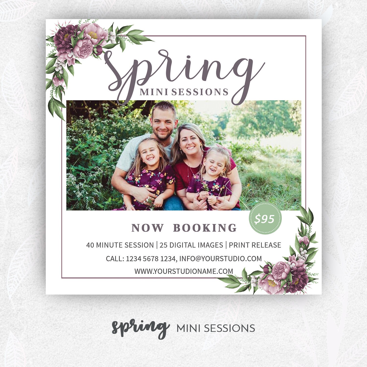 Spring Mini Session Template, Spring Mini Session, Spring Marketing ...