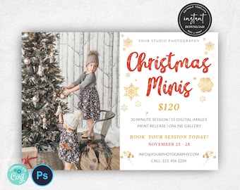 Christmas Mini Session Template, Christmas Minis Template, Holiday Mini Session Template, Holiday Minis, Christmas Template, Marketing Board