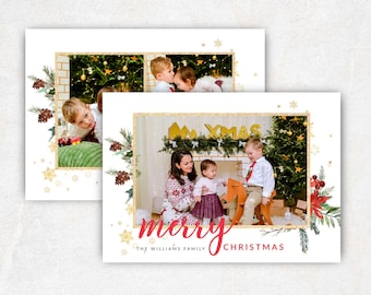 Christmas Card Template, Holiday Card Template, Photo Card Template, Family Card, Merry Christmas Card Template, Holiday Photo Cards, Canva
