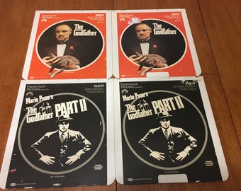 The Godfather Movies 1 & 2 SelectaVision RARE Vintage '72 '74 Set for CED player
