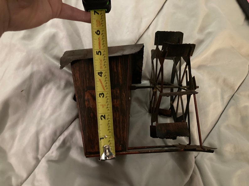 Vintage Tin Music Box Paddle Wheel Mill Plays Swanee River by Etsy