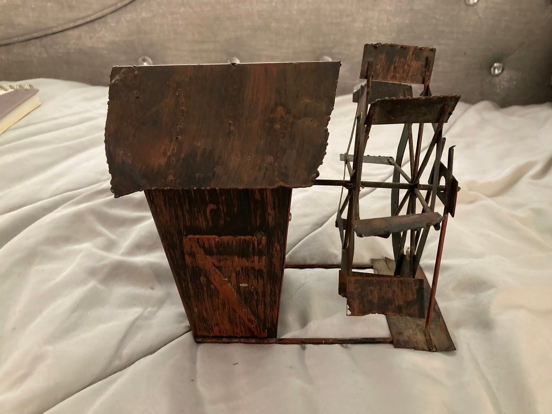 Vintage Tin Music Box Paddle Wheel Mill Plays Swanee River by Etsy