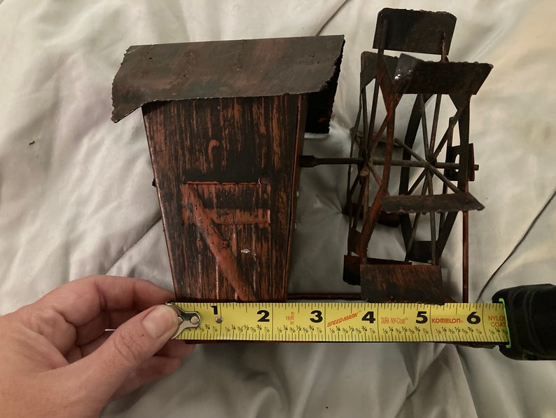 Vintage Tin Music Box Paddle Wheel Mill Plays Swanee River by Etsy