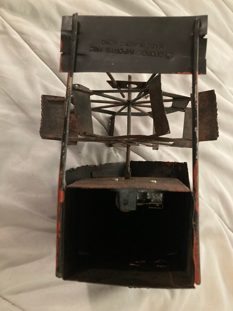 Vintage Tin Music Box Paddle Wheel Mill Plays Swanee River by Etsy