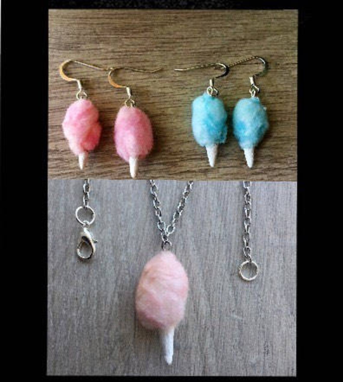 Cotton Candy Earrings Cotton Candy Necklace Food Jewelry Etsy
