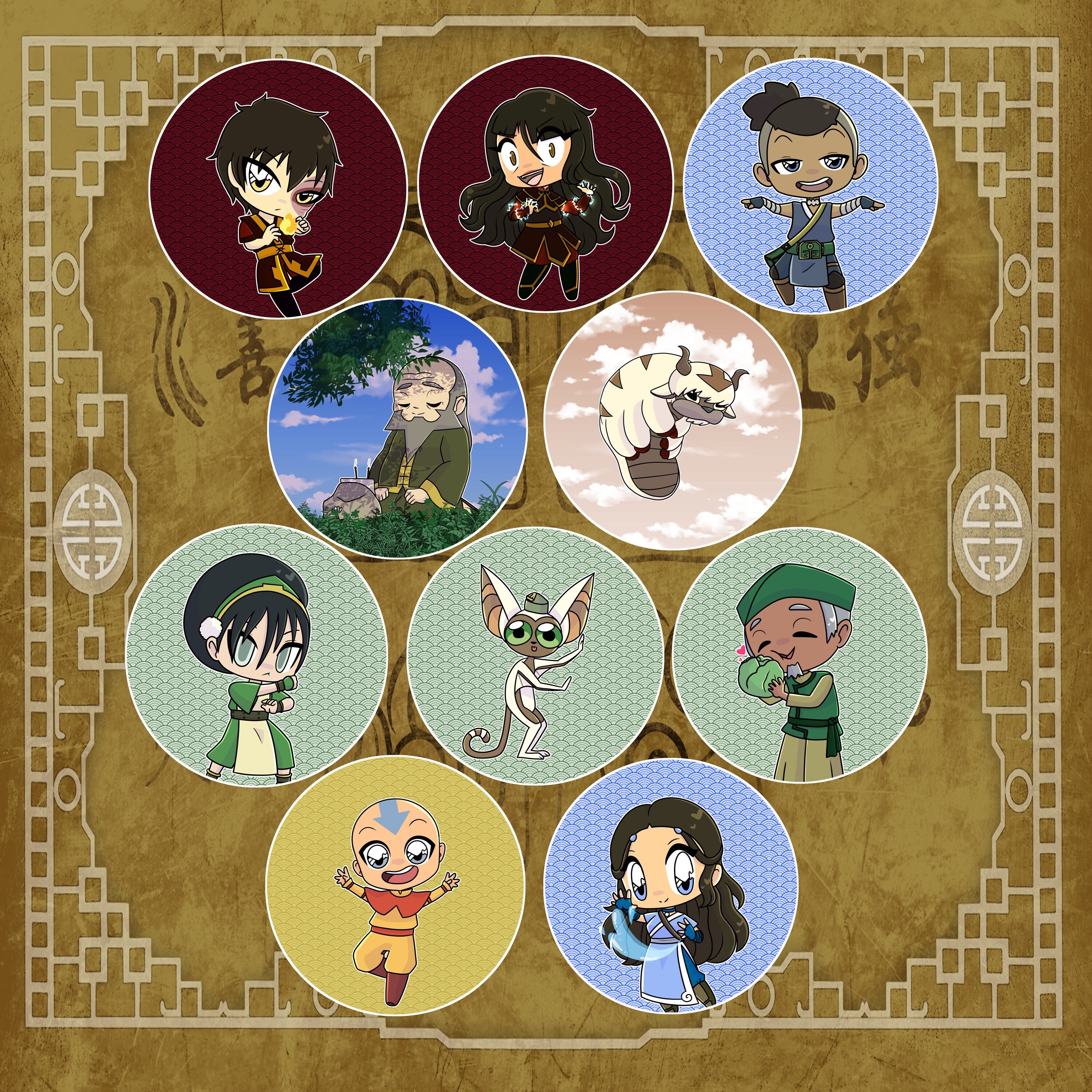 Avatar The Last Airbender Buttons